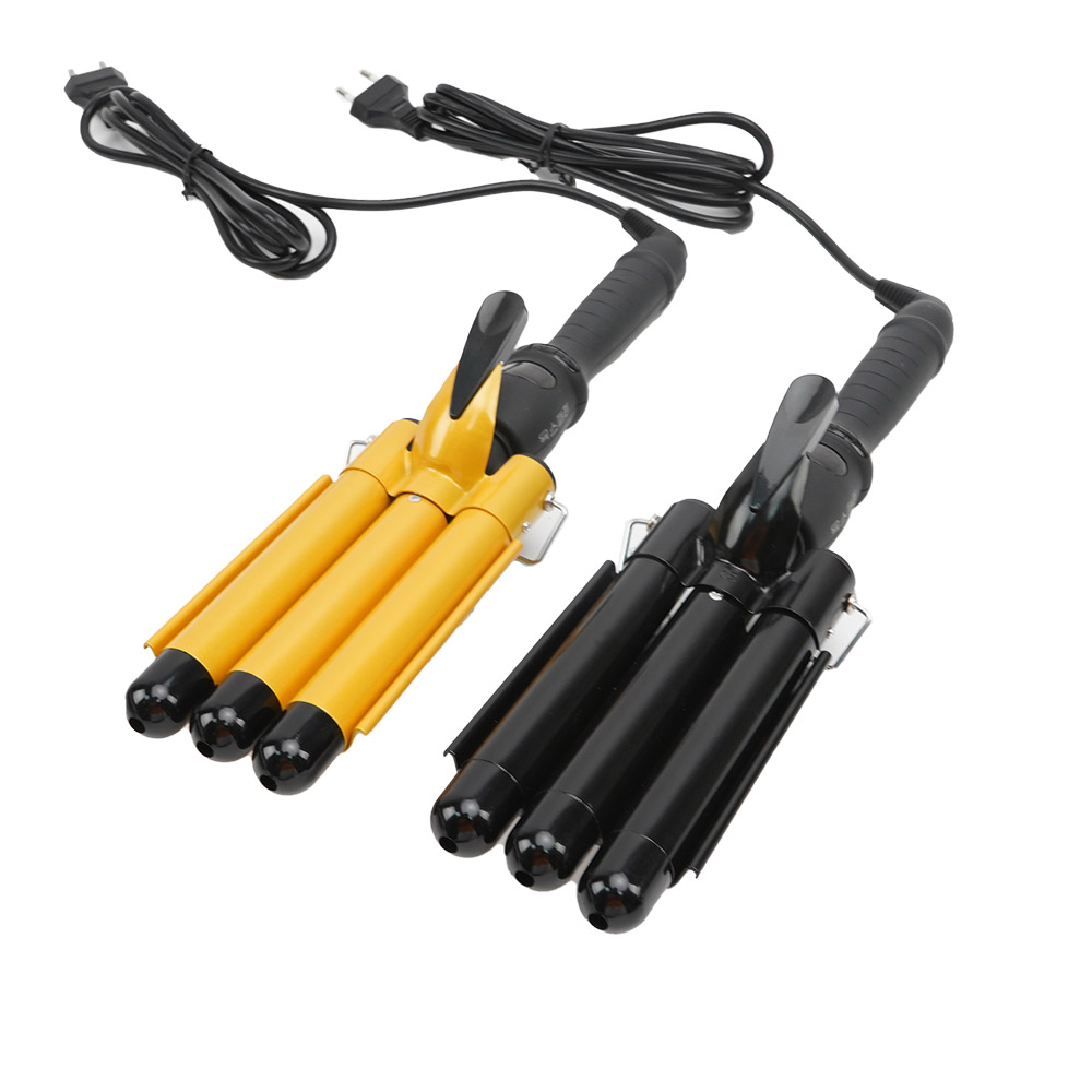 LED Display Triple Barrels Wave Styling Hair Curler